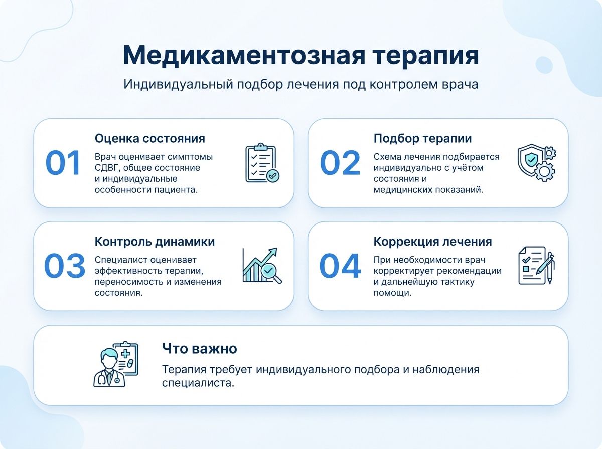 Лечение СДВГ в Мытищах у детей и взрослыхинфографика
